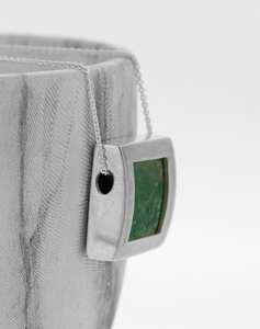 Collier pendentif en argent sterling turquoise brillant avec pierre précieuse naturelle Bijoux épais uniques pour elle - Product Image 3