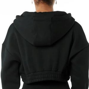 Sudaderas con capucha de entrenamiento para mujer de alta calidad, sudaderas con capucha de entrenamiento de gimnasio azul cielo para damas fabricadas en Pakistán - Product Image 3