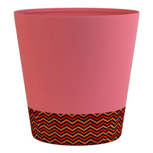 Polyvalent Élégant et Tendance Élégant Look Moderne Fer Rond Planteur Autocollant Émail Rose Couleur Poudre Enduit Jardin - Product Image 1