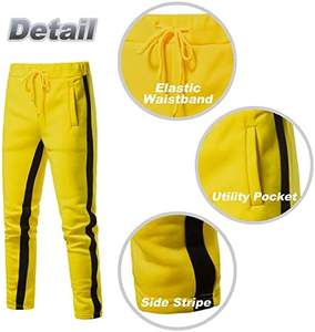 Survêtements d'hiver en polyester 2 pièces unisexe survêtements pour hommes logo personnalisé respirant écologique vêtements d'entraînement grande taille solide - Product Image 6