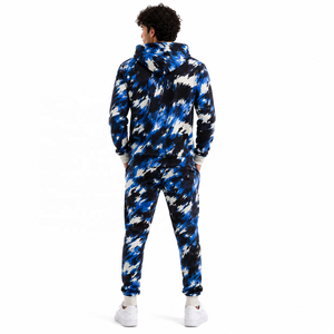 Ensemble de survêtement camouflage à capuche pour hommes, coupe oversize, imprimé par sublimation, en molleton de coton, avec pantalon de jogging, vente en gros, ODM OEM - Product Image 3