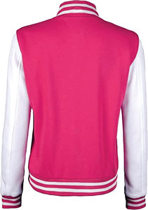 Chaqueta universitaria corta personalizada Letterman en colores para mujeres damas con parches bordados de chenilla personalizados al por mayor - Product Image 6