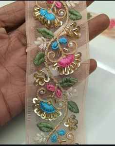 Wholesale Premium Eco-Friendly Beaded Embroidered Lace Fabric on <b>Tulle</b> Mesh for Garments <b>Curtains</b> Crafts Event Decorations - Product Image 6