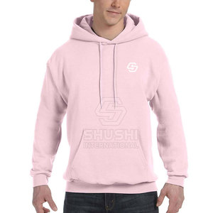 Sudaderas con capucha transpirables ecológicas de algodón 100% sólido de invierno para hombre de alta calidad, logotipo y diseño personalizados, tallas bajas de MOQ para adultos - Product Image 2