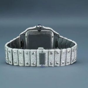 นาฬิกาข้อมือทรงกลมสไตล์ฮิปฮอปสุดเท่ทำมือดีไซน์ใหม่ชัดเจน VVS เพชรโมอิสซาไนต์สำหรับผู้ชาย - Product Image 2