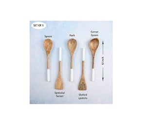 <b>Wooden</b> <b>Salad</b> <b>Servers</b> Spoon Quality Handicrafts Wholesale Wood <b>Salad</b> Serving Spoons in wholesale cheap price low moq - Product Image 3