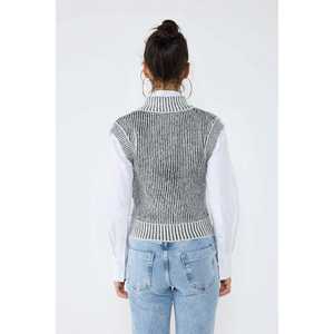 Chaleco Informal de Cuello Alto Tejido a Crochet - Product Image 5