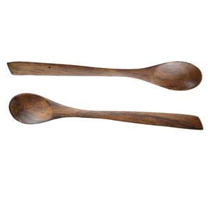 Meilleure conception de matériau en bois de cuillère à dîner avec finition peinte en marron Cuillère à soupe Thème vintage Design décoratif - Product Image 5