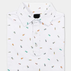 2023 camisetas deportivas de Polo de Golf con sublimación completa para hombres, diseño Original de tela satinada, ajuste relajado, 88% poliéster 12% Spandex algodón - Product Image 4