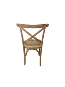 Chaise d'hôtel à dossier croisé en teck massif de luxe chaises à dossier croisé de mariage en bois location pour événements fête meubles de maison chaise de salle à manger - Product Image 5