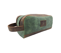 Trousse de toilette de voyage en cuir personnalisée avec logo pour hommes et femmes, trousse à cosmétiques pour accessoires de voyage