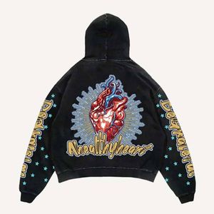 Sudadera con capucha y estampado de algodón DTG para hombre, conjunto de chándal y Sudadera con capucha de lana térmica con estampado de espuma para hombre, sudaderas con capucha - Product Image 2