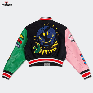 High Quality Varsity <b>Jacket</b> Men Chenille Embroidery Leather <b>Sleeves</b> Custom Baseball Letterman Varsity <b>Jacket</b> - Product Image 6