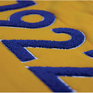 Logo personnalisé 60% coton 40% polyester 350 gsm polaire chenille broderie or royal SGR pull à capuche - Product Image 5