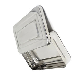 Caja de instrumentos médicos de acero inoxidable Contenedor de esterilización y almacenamiento 9x6x2 Contenedor médico reutilizable de acero inoxidable - Product Image 5