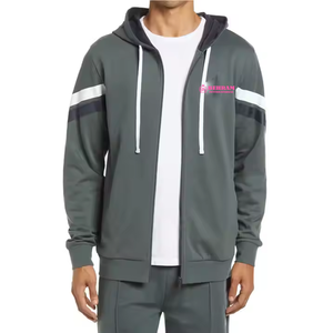 OEM Sweats à capuche personnalisés avec fermeture éclair en cristal strass Vêtements décontractés à impression thermique Streetwear délavé à l'acide Vintage sweats à capuche zippés - Product Image 2