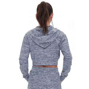 Sudadera con capucha de manga larga de algodón puro para mujer, Top corto suave para la temporada de otoño para descansar diariamente o ropa de calle - Product Image 6