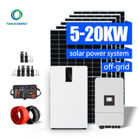 Kit solaire autonome Tianon T-001 20kW 48V à phase divisée avec batterie lithium-ion, système de stockage d'énergie autonome MPPT, onduleur BIPV