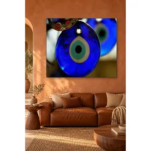 Impression sur toile Fida Close-Up Blue Evil Eye Bead - Product Image 1