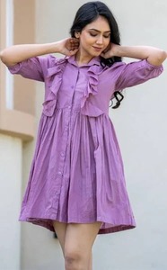 ชุดเดรสผ้าฝ้ายทำมือสไตล์อินเดียสำหรับผู้หญิง ชุดมินิเดรสสไตล์หวาน คุณภาพสูง เหมาะสำหรับงานปาร์ตี้ งานแต่งงาน ของขวัญสำหรับฮันนีมูน - Product Image 2