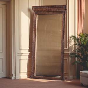 Handmade Luxury Wooden <b>Mirror</b> Frame Vintage Design Style MDF Decorative <b>Wall</b> <b>Mirror</b> <b>for</b> Living Room Bedroom Bathroom Decor - Product Image 1