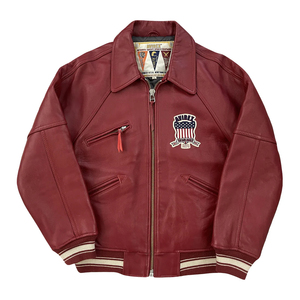 Chaquetas para hombre Avirex, chaqueta ligera de cuero genuino para hombre con cuello levantado, logotipo personalizado, diseños de decoración, chaqueta para hombre - Product Image 3