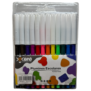 Marcadores Escolares Lisos de 12 Piezas - Product Image 3