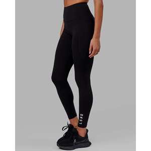 Flux Ultra High-Rise Full Length Yoga <b>Leggings</b> <b>with</b> <b>Pockets</b>-<b>Black</b> Breathable Thermal Push-Up 3XL Patterned - Product Image 1