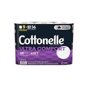 Comprar papel higiénico Cottonelle Ultra ComfortCare-2 capas, blanco, 284/rollo, 6 rollos/paquete, 36 rollos/cartón Haga clic para agrandar - Product Image 5