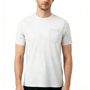 T-shirt pour homme à col rond, de haute qualité, confortable, avec logo personnalisé et poche - Product Image 6