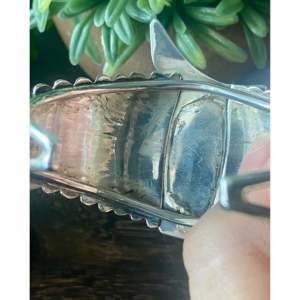 Vintage Southwest Style Handmade Charoite & Sterling <b>Silver</b> Fashion <b>Cuff</b> <b>Bracelet</b> - Product Image 6