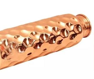 Eco-Friendly Hammered Copper <b>Water</b> <b>Bottle</b> with Lid Ayurvedic Health Benefits <b>Metal</b> <b>Water</b> <b>Bottle</b> - Product Image 5