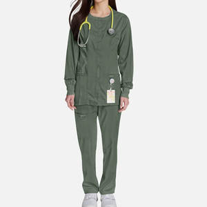 Ensemble de tenues médicales en toile réutilisables pour médecins et infirmières, usage hospitalier, vente en gros - Product Image 1