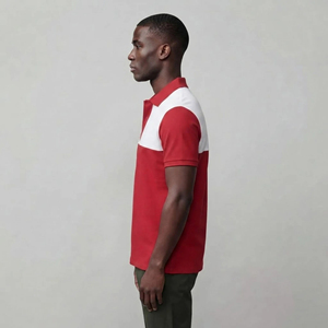 Chemises polo pour hommes en coton 100% tricoté OEM/ODM, logo brodé personnalisé, couleur personnalisée, haute qualité, couleur unie, manches courtes - Product Image 2