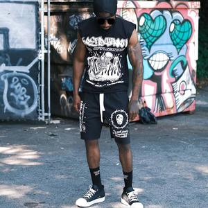 Conjunto de verano para hombre de gran oferta, camiseta transpirable personalizada y pantalones cortos para moda informal - Product Image 4