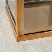 WB INC INDIA Linterna de Lujo Chapada en Oro, de Hierro, Duradera, Hecha a Mano, Ecológica, Resistente al Calor, Personalizable, Grande, para el Hogar, Navidad