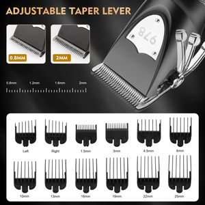 Kit de tondeuse professionnelle pour hommes avec rasoirs électriques à grille, étui de voyage, kit de barbier, tondeuse à batterie, prise US - Product Image 6