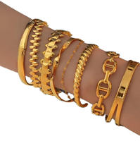 Brazalete Vintage de Acero Inoxidable con Circonita para Mujer, Plateado