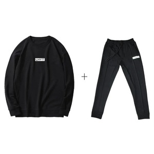 Conjunto Deportivo de Invierno para Hombre, 100% Algodón, Sudadera de Felpa de Secado Rápido, Pantalones Deportivos Casuales para Correr - Product Image 4