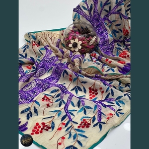 Ssumaira hiện tại bông lụa pholkari đa thêu nặng đầy đủ jaal chỉ dupatta <span class=keywords><strong>anarkali</strong></span> - Product Image 5