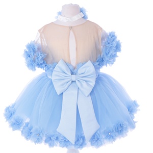 Vestido de Fiesta de Encaje Floral Maxi para Bebé Niña Recién Nacida, Personalizado al por Mayor, para Cumpleaños y Concursos Infantiles - Product Image 4