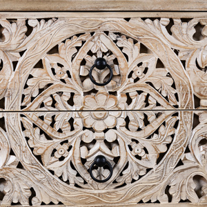 Table console en bois fabriquée à la main de conception antique moderne avec incrustation d'os pour le salon à la maison ou la salle à manger scolaire - Product Image 3