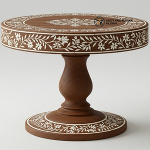 ชั้นวางเค้กไม้ฝังกระดูกสีน้ำตาลสำหรับของหวานหรืองานแต่งงานและงานเลี้ยงวันเกิดพร้อมจำหน่ายทั่วโลก - Product Image 1