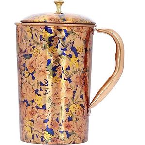 Gran oferta con jarra de almacenamiento de agua de Metal de cobre con acabado único, accesorios de cocina, mesa de agua, servicio de agua y jarra elegante - Product Image 2