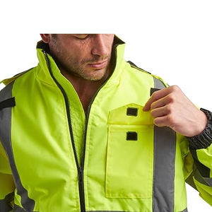 Chaqueta de Trabajo Resistente OEM, con Múltiples Bolsillos, Impermeable, de Alta Visibilidad, Reflectante, para Seguridad Vial, Clase 2 - Product Image 6