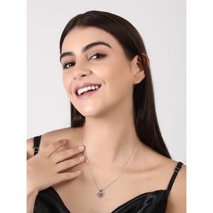 Arihant Gems & Jewels - Colgante de Diamantes con Forma de Corazón para Mujer, Cadena de Plata 925, Regalo - Product Image 4