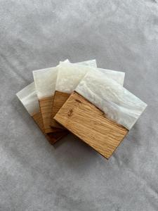 Posavasos de madera de resina epoxi cuadrada Limbus, para decoración del hogar - Product Image 6