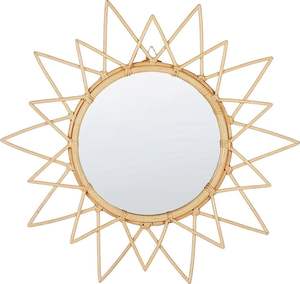 Espejo de pared de ratán hecho a mano de estilo de lujo moderno, espejo decorativo Floral Vintage para sala de estar, hogar, Hotel, Oficina - Product Image 4