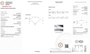 Igi ได้รับการรับรองว่าเป็น VS1สีฟ้าเข้มใส1.50 CT มรกตขัดเงาสวยงามประดับห้องแล็บ CVD เพชรที่ปลูกได้เป็นจำนวนมาก - Product Image 3