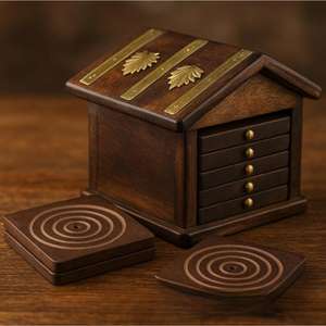 Posavasos de madera cuadrado de lujo de alta calidad a un precio razonable utilizado en la cocina de la mejor calidad - Product Image 2